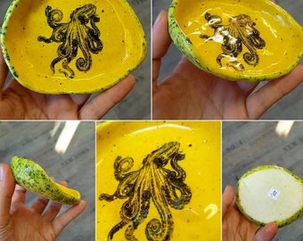 Ceramic Bowls Octopus Skeleton Shaving Bowls