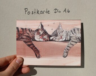 postcard &quot;Cat Couple&quot;