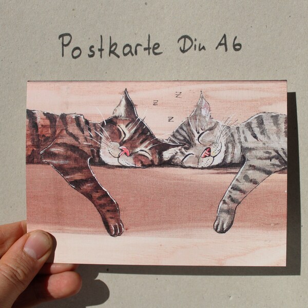 Postkarte "Katzen Paar"