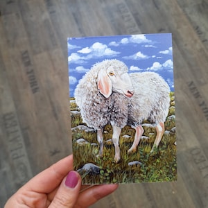 Easter card postcard sheep Easter lamb image 1