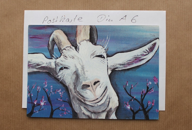 Postcard The smile of the nanny goat image 1