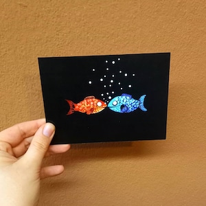 Cartolina "pesce innamorato"