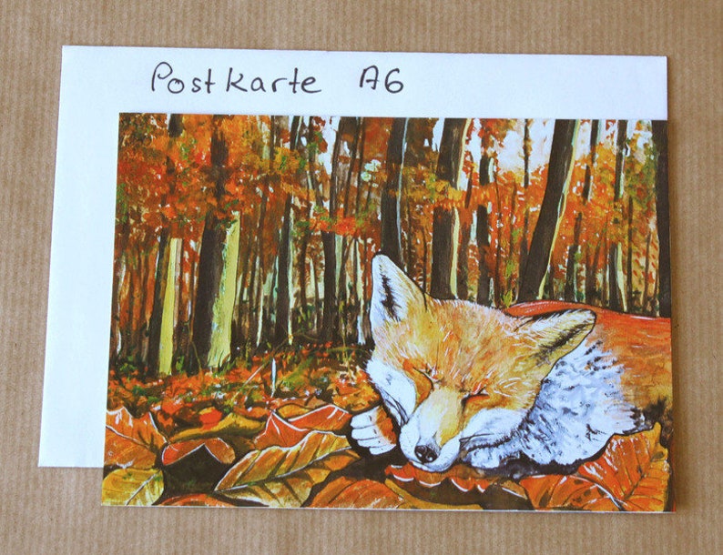 Postcard Autumn Fox image 2