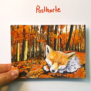 Postcard Autumn Fox image 1
