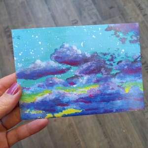 Ansichtkaart wolken lichte zonsondergang