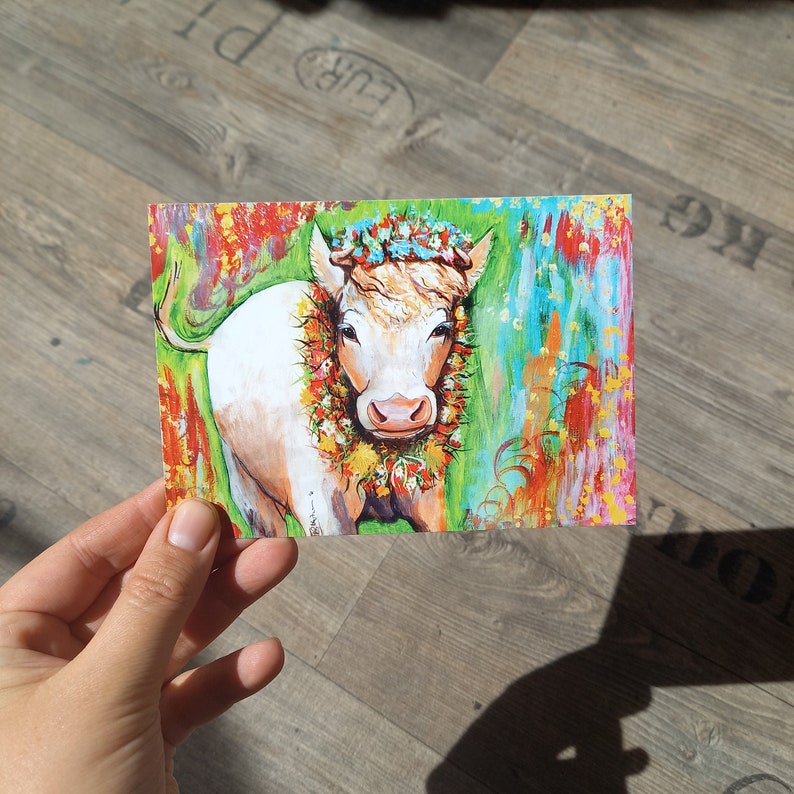 Postcard Cow Almauftrieb image 1