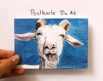 Postcard "Smiling Goat"