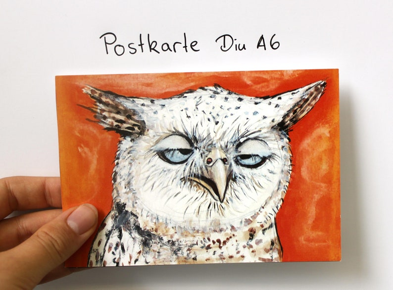 Postcard Tired Owl image 1