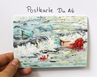 Postkarte "Meerjungfrau"