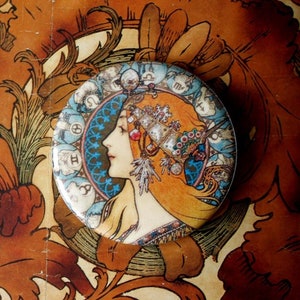 Pocket Mirror "Mucha - Zodiac"