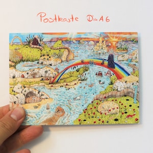 Postkarte "Wimmelbild Inseln der Träume"