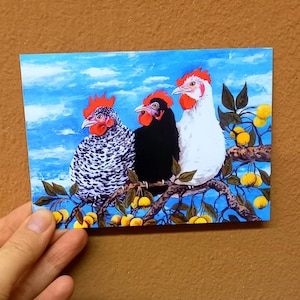 Galline delle galline della cartolina di Pasqua felice