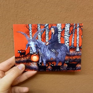 Postkarte "All Hallows' Eve" Halloween Laternenumzug