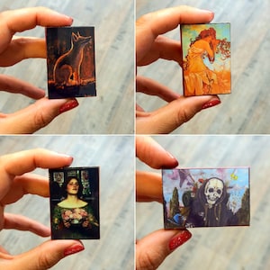 Matchbox with motif selectable from assortment Cat Gothic Rabbit Elves Flowers Caterpillar