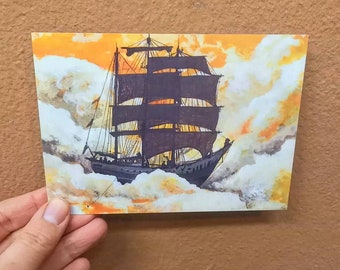 Carte postale Cloud Ship Ship Sailing Ship