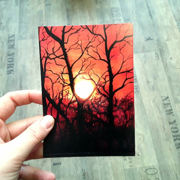 Postkarte Sonnenuntergang