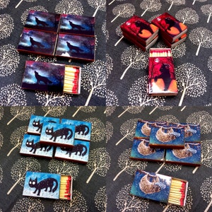 Matchbox with motif selectable from assortment