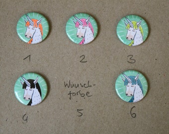 Unicorn button (selectable from assortment)