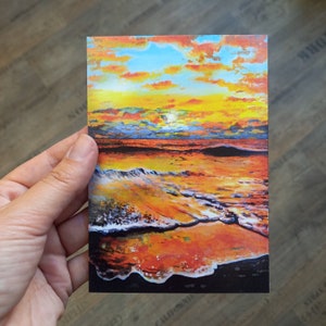 Postkarte Meer Sonnenuntergang Ostsee Karte