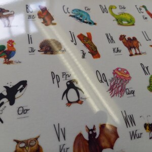 Breakfast board funny animal ABC made of melamine educational aid back to school gift image 3