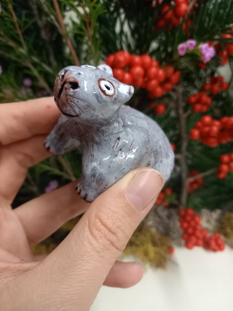 Kleines Keramik Wombat Figur Skulptur Bild 1