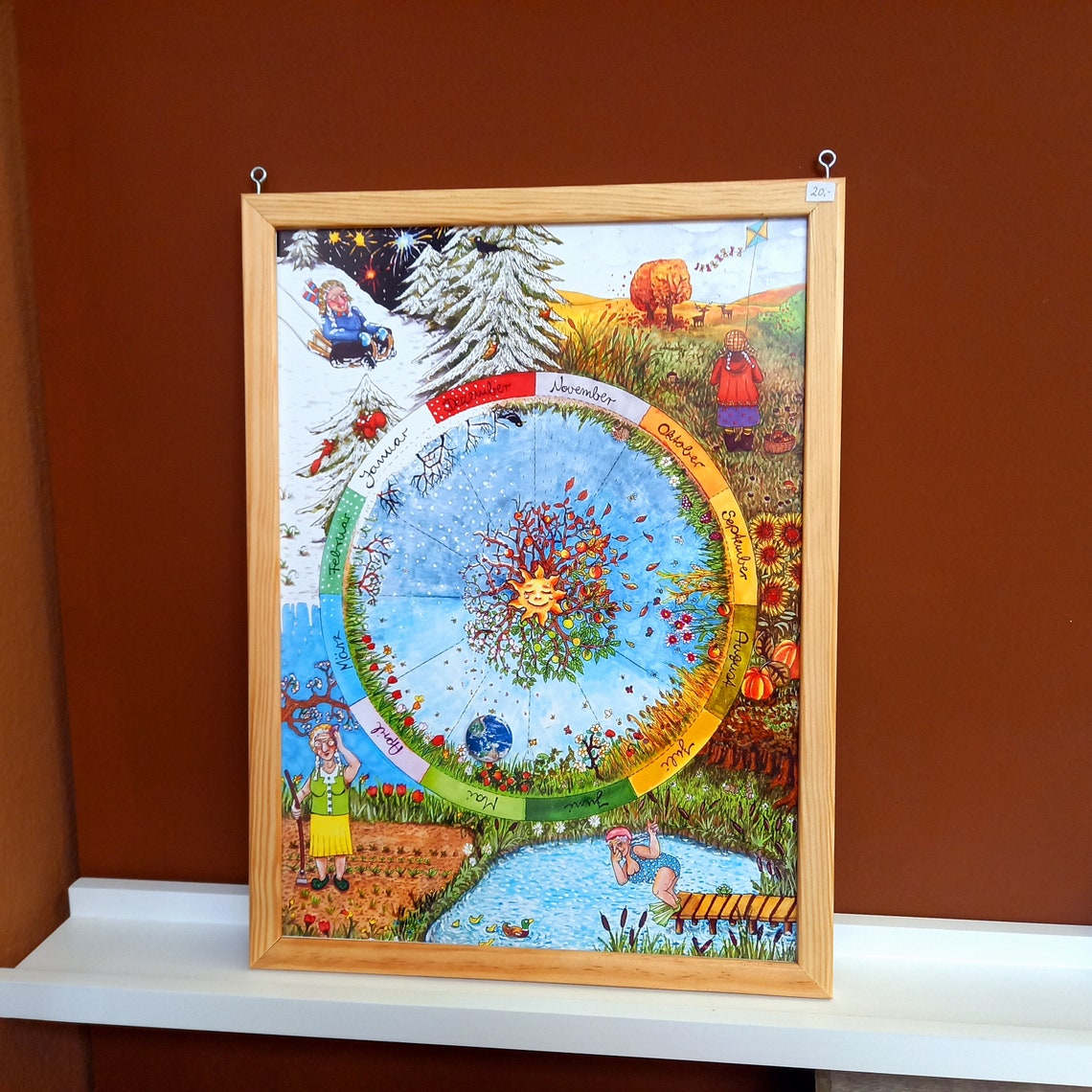 Annual circle board with earth nursery Etsy