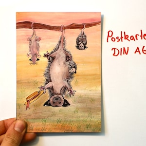Postkarte "Opossumbande"