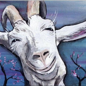 Postcard The smile of the nanny goat image 2