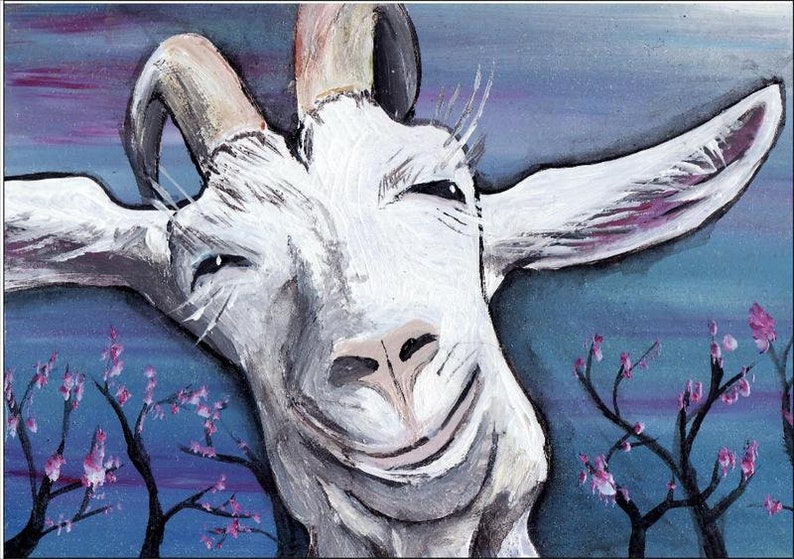 Postcard The smile of the nanny goat image 2