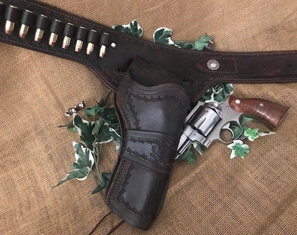 Drop Belt Holster with an Eagle Stamp