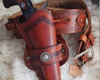 Tweekleurig Ruger Blackhawk-holster en riem