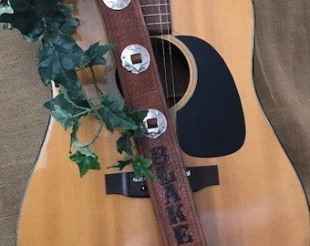 Customized Leather Guitar Strap