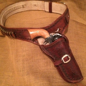 Fully Lined - Western Style Drop Belt Holster and Belt