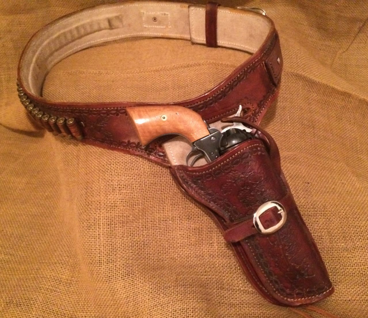 Fully Lined - Western Style Drop Belt Holster and Belt