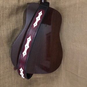 Tri-color All Leather Guitar Strap - Etsy