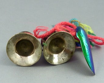 High grade silver Hill tribe earplugs earrings from the Karen tribe, golden triangle silver, SE Asia, tribal ethnic earplugs, Karen earrings