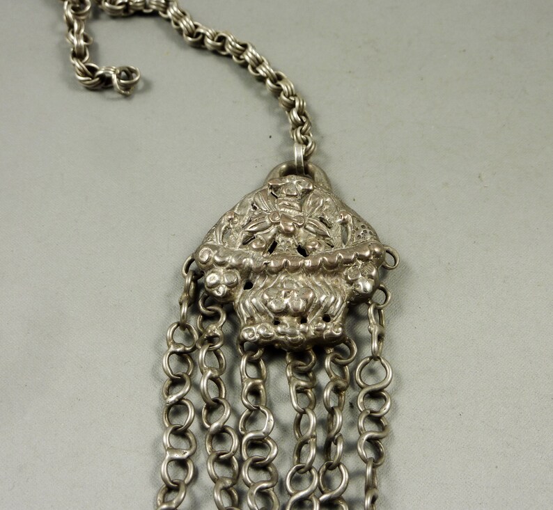 Pair of Old Chinese Silver Pendants Asian Ethnic Silver - Etsy