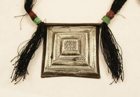 Old tuareg amulet silver pendant called shirawt, from South Morocco, tuareg jewelry, islamic sahara amulet, tribal pendant, tuareg amulet