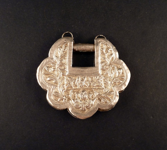 Chinese silver old padlock pendant from China, Chi