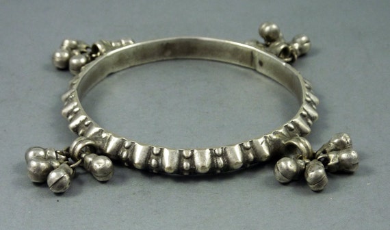 Silver Rajasthani bangle from India, indian jewel… - image 1