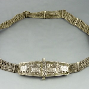 Silver Old Belt From Rajasthan, India, Tribal Ethnic Belt, Rajasthan ...