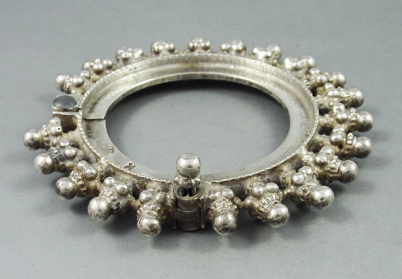 Old Rajasthan Silver Bangle From India Indian Jewelry Ethnic Etsy