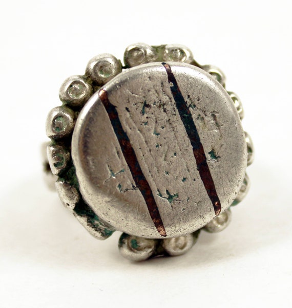 Heavy Fulani tribal ring from the Sahel, African m