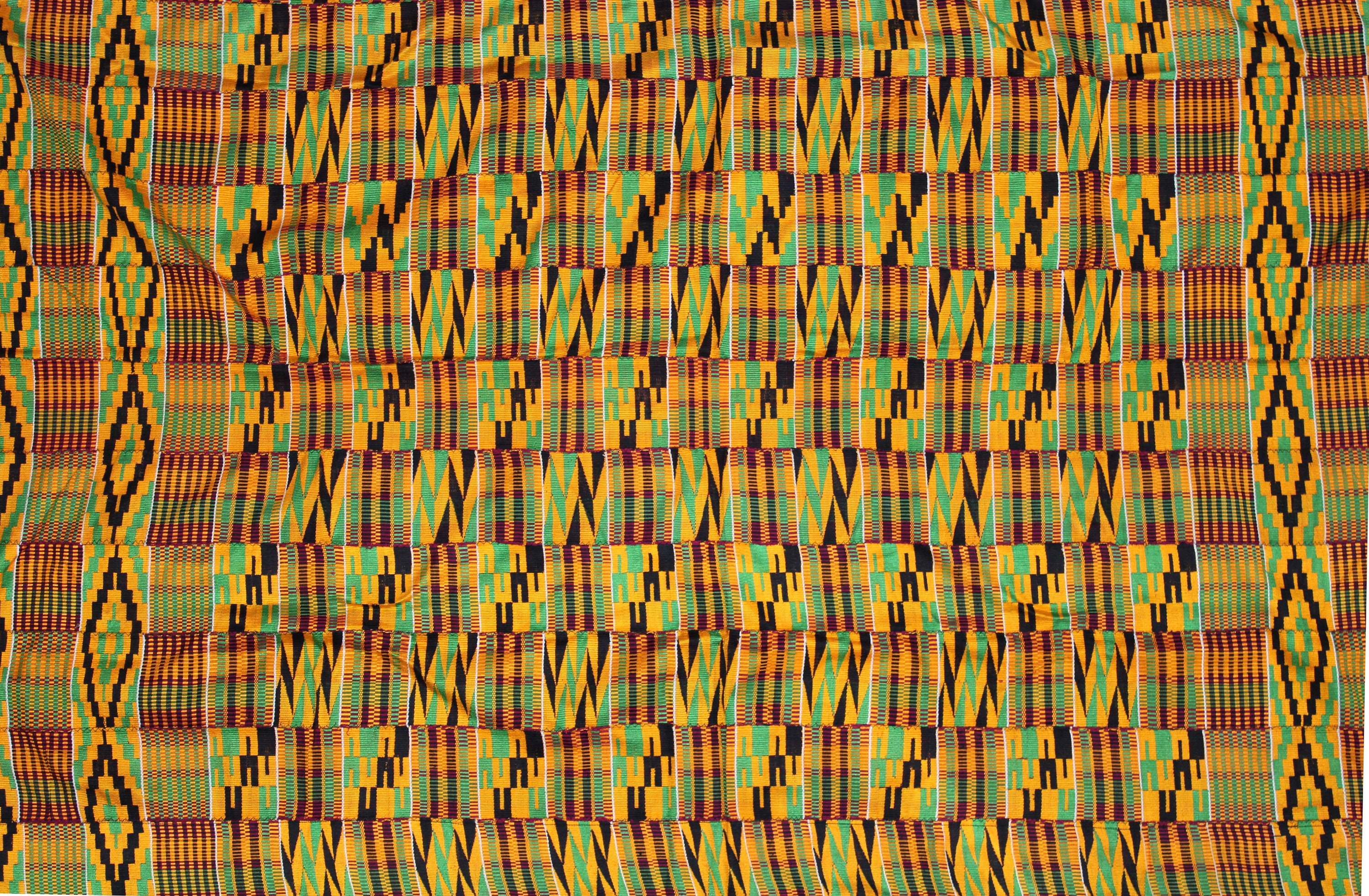 Large Ashanti Ghana African Kente Cloth 140 X 82 Inches 