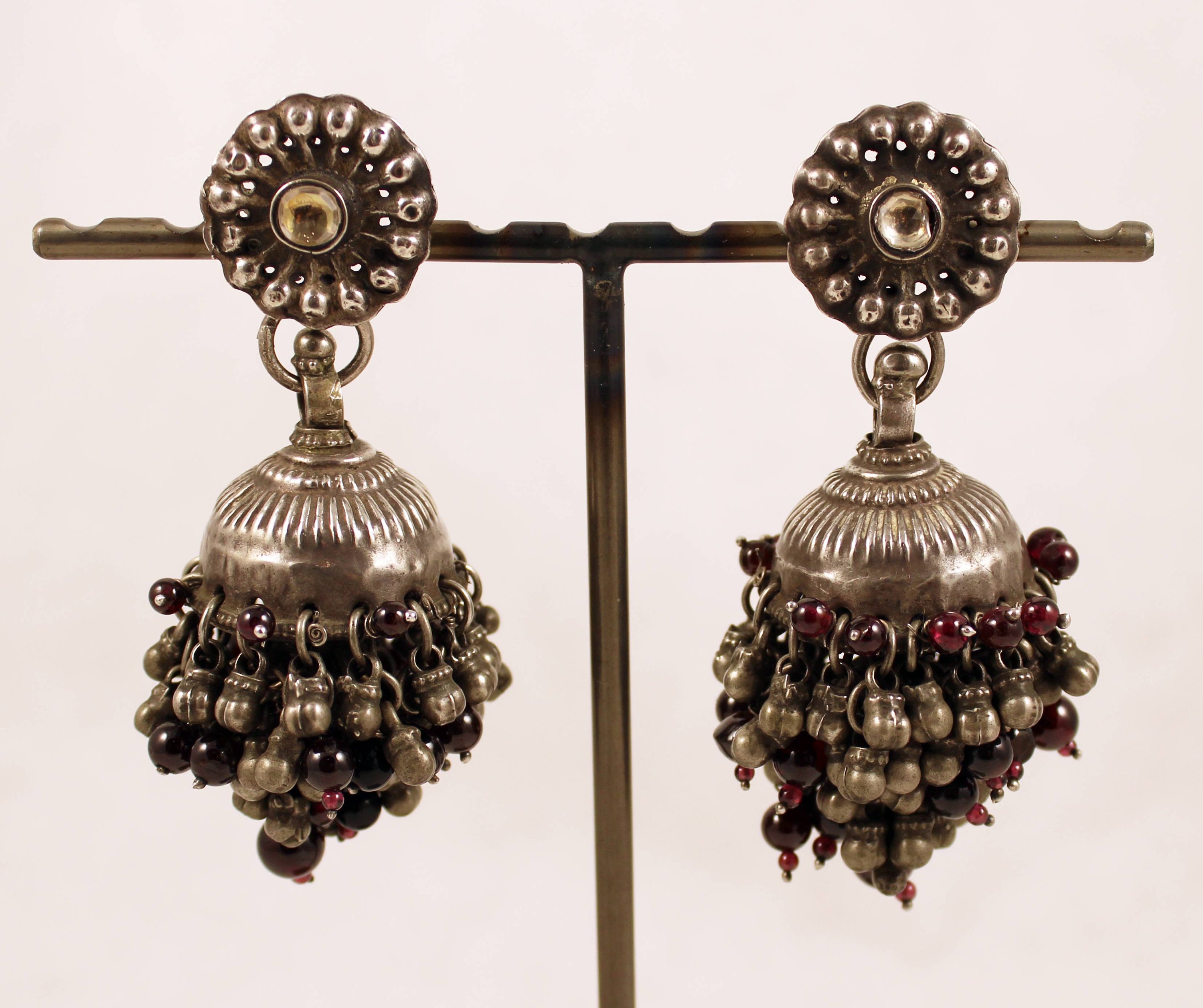 Heavy Silver Old Earrings From Rajasthan India Indian Jewelry