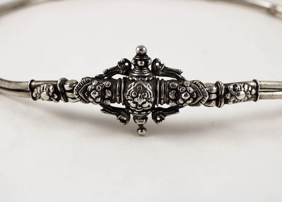 Silver old belt from India, Maharashtra old tribal ethnic belt, vintage Indian jewelry, Indian ethnic silver