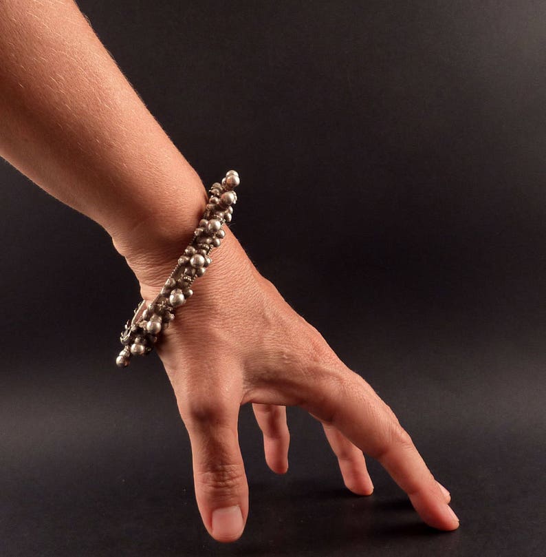 Old Rajasthan Silver Bangle From India Indian Jewelry Ethnic Etsy