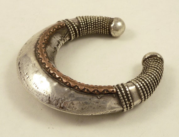 Old silver bracelet from Gujarat India ethnic tribal | Etsy