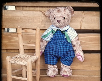 Teddybär, Vintage-Stil Teddybär, Plüsch Teddy Bär zum Verkauf, Teddy Teddybär, OOAK-Teddybär, handgemachter Bär, gefüllte teddy