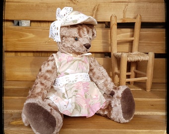 Künstler Teddybär Elizabeth - 25 cm / 10 Zoll, OOAK Künstler Teddybär, handgemachte Teddybär, OOAK Teddybär, von Hand genäht Teddybär